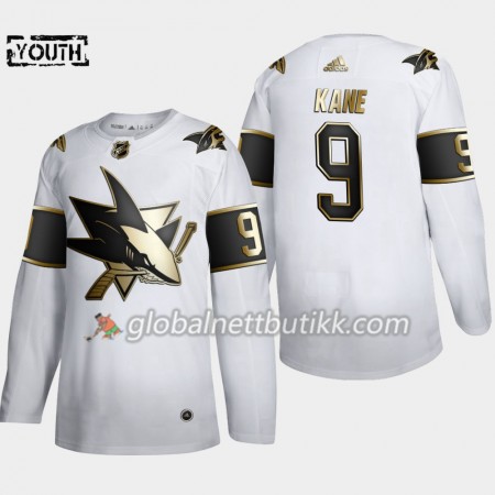 San Jose Sharks Hockeydrakt Evander Kane 9 Adidas 2019-2020 Golden Edition Hvit Authentic - Barn
